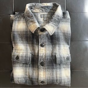 L.L. Bean Men’s Dark Heather Gray Signature Flannel Shirt, Slim Fit